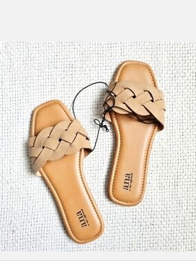 A.n.a Woven Slide Sandals, NWT